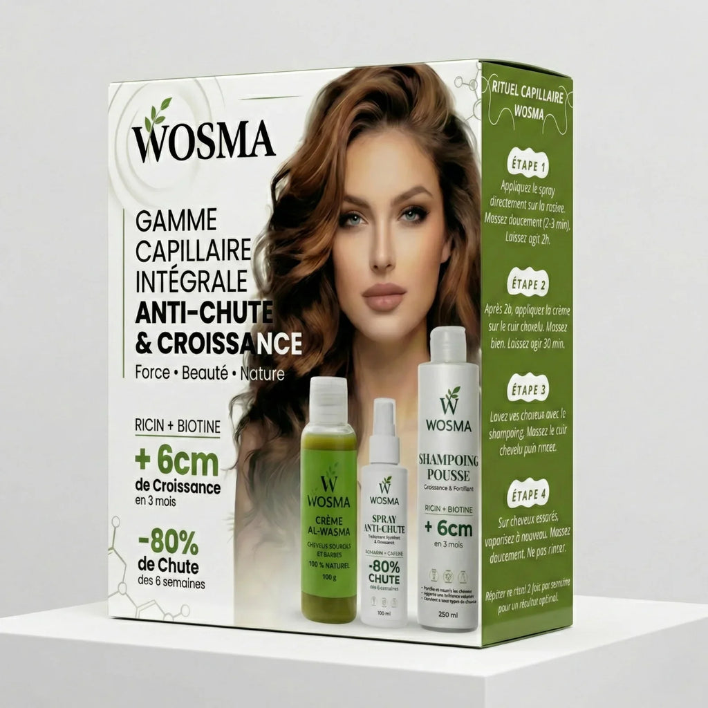 WOSMA Soins Capillaire – La Gamme Complète 3 en 1